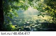 green leaf boarders ai generated. Стоковое AI-изображение, AI-художник Vectorwin / Фотобанк Лори