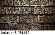 letter old press metal type ai generated. Стоковое AI-изображение, AI-художник Vectorwin / Фотобанк Лори