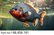 fish red bellied piranha ai generated. Стоковое AI-изображение, AI-художник Vectorwin / Фотобанк Лори