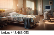 bed medical equipment home ai generated. Стоковое AI-изображение, AI-художник Vectorwin / Фотобанк Лори