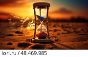urgency broken hour glass ai generated. Стоковое AI-изображение, AI-художник Vectorwin / Фотобанк Лори