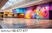 murals mall interior ai generated. Стоковое AI-изображение, AI-художник Vectorwin / Фотобанк Лори