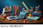 geometry math book ai generated. Стоковое AI-изображение, AI-художник Vectorwin / Фотобанк Лори