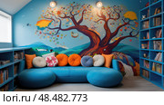 decals wall interior ai generated. Стоковое AI-изображение, AI-художник Vectorwin / Фотобанк Лори
