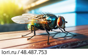eyes house fly ai generated. Стоковое AI-изображение, AI-художник Vectorwin / Фотобанк Лори