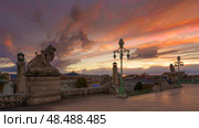 MARSEILLE, FRANCE - 10 Nov 2018 - Panoramic view on the city and the Basilique Notre-Dame de la Garde. Стоковое фото, фотограф Сергей Богомяко / Фотобанк Лори