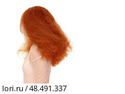 The hair is messy and unkempt, giving the impression of a carefree and relaxed attitude. Стоковое фото, фотограф Лазаренко Светлана / Фотобанк Лори