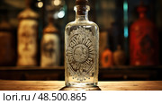 etched flip top bottle ai generated. Стоковое AI-изображение, AI-художник Vectorwin / Фотобанк Лори