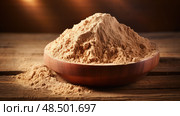 nutmeg light brown powder ai generated. Стоковое AI-изображение, AI-художник Vectorwin / Фотобанк Лори
