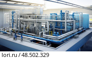 chlorination water treatment plants ai generated. Стоковое AI-изображение, AI-художник Vectorwin / Фотобанк Лори