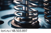 elasticity metal spring ai generated. Стоковое AI-изображение, AI-художник Vectorwin / Фотобанк Лори