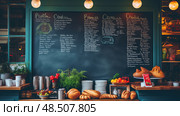 soups blue menu ai generated. Стоковое AI-изображение, AI-художник Vectorwin / Фотобанк Лори
