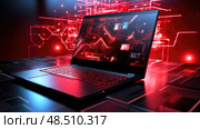 nology tech red ai generated. Стоковое AI-изображение, AI-художник Vectorwin / Фотобанк Лори