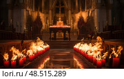 altar holy spirit fire ai generated. Стоковое AI-изображение, AI-художник Vectorwin / Фотобанк Лори