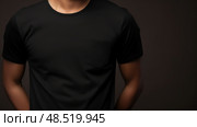 clohesline black pocket t shirt ai generated. Стоковое AI-изображение, AI-художник Vectorwin / Фотобанк Лори