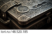 engravings briefcase metal ai generated. Стоковое AI-изображение, AI-художник Vectorwin / Фотобанк Лори