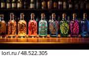 blanco tequila bottles ai generated. Стоковое AI-изображение, AI-художник Vectorwin / Фотобанк Лори