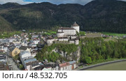 Kufstein town with Castle Festung fortress (2023 год). Стоковое видео, видеограф Михаил Коханчиков / Фотобанк Лори