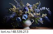 cornflower blue wild flowers ai generated. Стоковое AI-изображение, AI-художник Vectorwin / Фотобанк Лори
