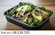 kale boxed salads ai generated. Стоковое AI-изображение, AI-художник Vectorwin / Фотобанк Лори
