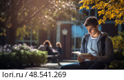 study college student books ai generated. Стоковое AI-изображение, AI-художник Vectorwin / Фотобанк Лори