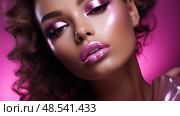 shimmery metallic pink ai generated. Стоковое AI-изображение, AI-художник Vectorwin / Фотобанк Лори