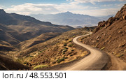 steep rough road ahead ai generated. Стоковое AI-изображение, AI-художник Vectorwin / Фотобанк Лори