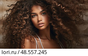 defined curly hair texture ai generated. Стоковое AI-изображение, AI-художник Vectorwin / Фотобанк Лори