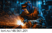 torch welding fire ai generated. Стоковое AI-изображение, AI-художник Vectorwin / Фотобанк Лори