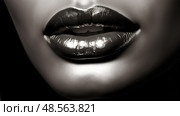 gloss black woman lips ai generated. Стоковое AI-изображение, AI-художник Vectorwin / Фотобанк Лори