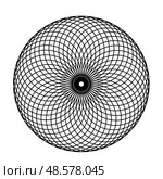 Torus Yantra Geometric Circular Grid Design. Стоковая иллюстрация, иллюстратор Максим Гребешков / Фотобанк Лори