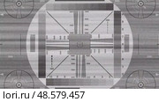 Retro Television Test Pattern with grayscale tones Bars. Стоковая анимация, аниматор Максим Гребешков / Фотобанк Лори
