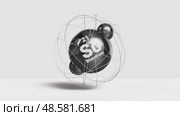 Scandium Sc 21Atomic model titanium metal 3d animation element from periodic table on clean white background. Стоковая анимация, аниматор Mihail Mihaylov / Фотобанк Лори
