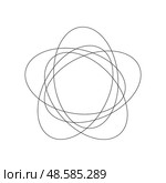 Intersection of five sets venn diagram. Стоковая иллюстрация, иллюстратор Максим Гребешков / Фотобанк Лори