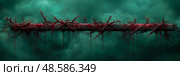 Crown of Thorns - Holy Week symbol of sacrifice, Easter season reminder of faith and redemption, pain, and hope. Стоковое AI-изображение, AI-художник Данила Большаков / Фотобанк Лори