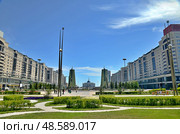 Water Green Boulevard in Astana. symbol of Kazakhstan (2011 год). Редакционное фото, фотограф Александр Карпенко / Фотобанк Лори