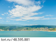 Beautiful landscape of the mountain Chirkey reservoir with azure water of the North Caucasus of Dagestan. Russia. Стоковое фото, фотограф Константин Лабунский / Фотобанк Лори