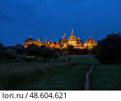 Night landscape with Palace of Tsar Alexei Mikhailovich in Kolomenskoye. Редакционное фото, фотограф Константин Григорьев / Фотобанк Лори