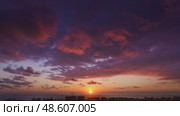 4k, Timelapse, magnificent sea sunset. Стоковое видео, видеограф Сергей Богомяко / Фотобанк Лори