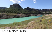 Llosa del Caval reservoir in Catalonia, Spain. Стоковое видео, видеограф Яков Филимонов / Фотобанк Лори