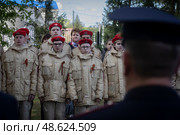 Митинг в День Победы в деревне Гордеевка, Брянская область. Редакционное фото, фотограф Дмитрий Неумоин / Фотобанк Лори