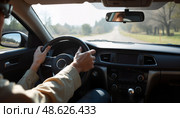Водитель за рулем автомобиля / Driver driving a car. Стоковое AI-изображение, AI-художник Валерий Лукин / Фотобанк Лори