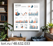 Корпоративная документация, подведение итогов, анализ данных. Стоковое AI-изображение, AI-художник Чернявская Юлия / Фотобанк Лори