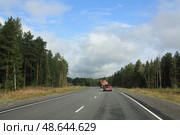 Дорога на Петрозаводск из Санкт-Петербурга. Республика Карелия. Стоковое фото, фотограф Жигалов Евгений Павлович / Фотобанк Лори