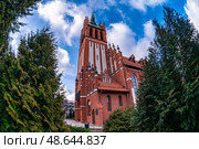 Калининград. Органный зал филармонии (бывшая кирха Святого Семейства, 1907 г.) (2024 год). Стоковое фото, фотограф Елена Ларионова / Фотобанк Лори