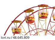 Аттракцион кольцо обозрения а белом фоне.  Ferris ring ride on a white background. Стоковое фото, фотограф Татьяна Д / Фотобанк Лори