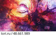 An explosion of colors creates a mesmerizing vortex of light, blending hues and patterns that suggest cosmic energy and movement. Стоковое AI-изображение, AI-художник Данила Большаков / Фотобанк Лори