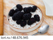 Black mulberry berries sweet summer fruits. Стоковое фото, фотограф Яков Филимонов / Фотобанк Лори