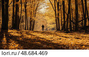 en fall leaves gold ai generated. Стоковое AI-изображение, AI-художник Vectorwin / Фотобанк Лори
