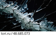 sharp broken glass white ai generated. Стоковое AI-изображение, AI-художник Vectorwin / Фотобанк Лори